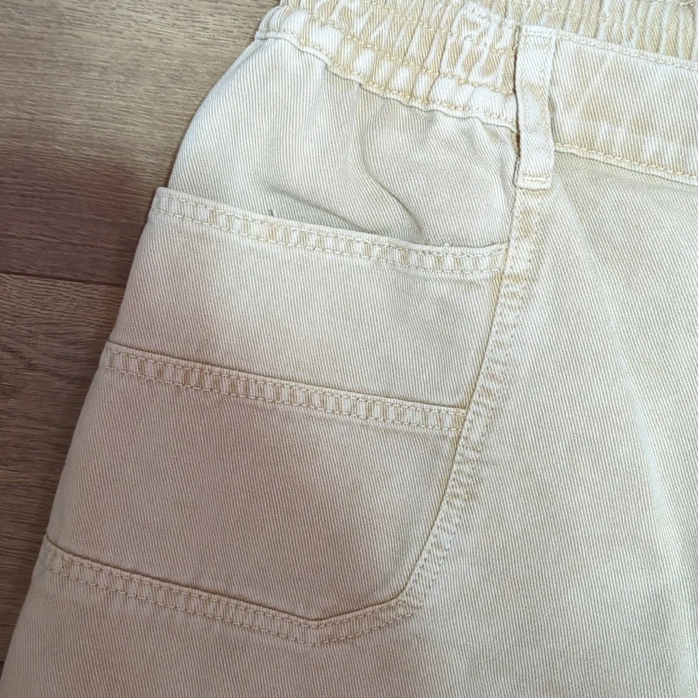 Free People Platoon Cargo Pants Khaki denim joggers jeans L - Picture 5 of 15